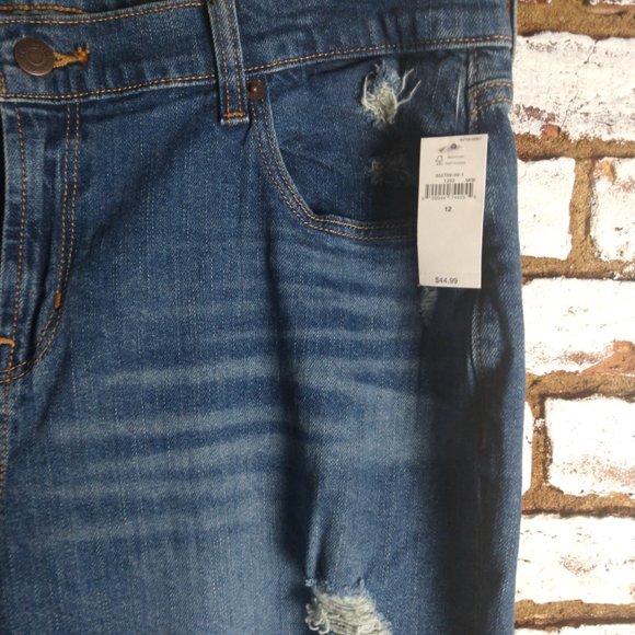 NWT Old Navy Boyfriend Denim Jean Pant Sz 12. Dist - Picture 3 of 16